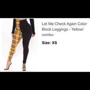 NWT - Let Me Check Again Color Block Leggings - size XS